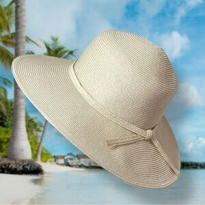 Bijoux Terner Classic Vintage Straw Sun Hat